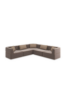 Brown Welted Sectional Sofa | Caracole Marbella