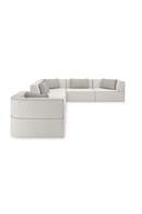 White Welted Sectional Sofa | Caracole Marbella | Oroatrade.com