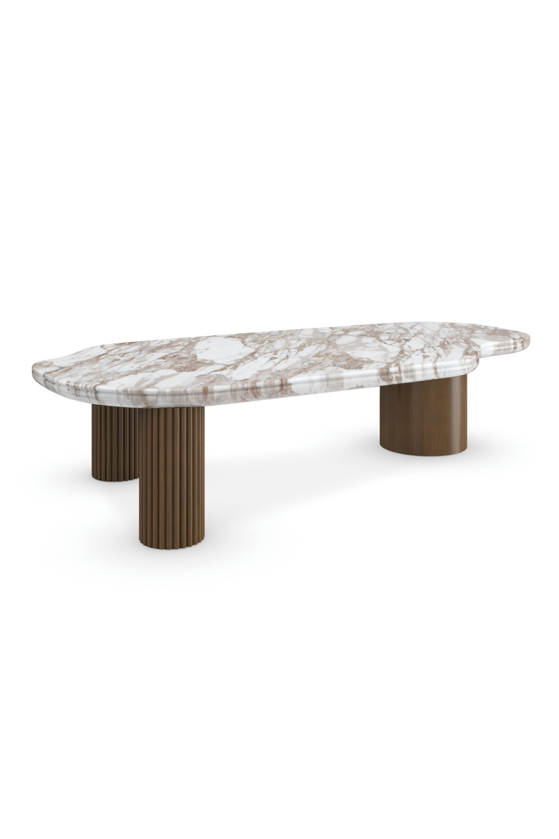 Organic-Shaped Stone Coffee Table | Caracole Seychelles | Oroatrade.com