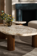 Cylindrical Walnut Base Side Table | Caracole Seychelles | Oroatrade.com