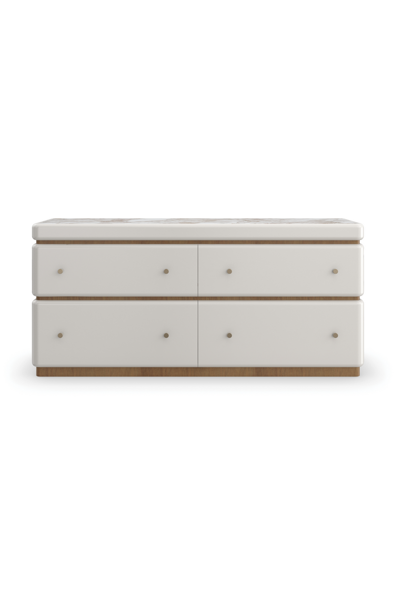 White 4-Drawer Dresser | Caracole Milos | Oroatrade.com