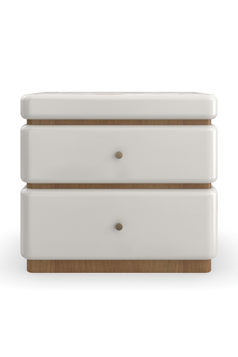 White 2-Drawer Nightstand | Caracole Milos | Oroatrade.com