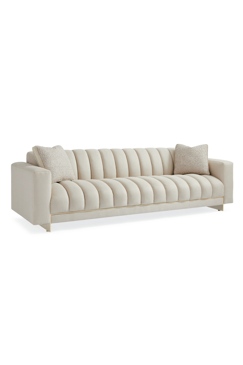 Cream Channel Tufted Sofa | Caracole The Well Balance | Oroatrade.com