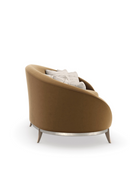 Brown Velvet Curved Sofa | Caracole Main Event | Oroatrade.com