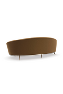 Brown Velvet Curved Sofa | Caracole Main Event | Oroatrade.com