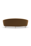 Brown Velvet Curved Sofa | Caracole Main Event | Oroatrade.com
