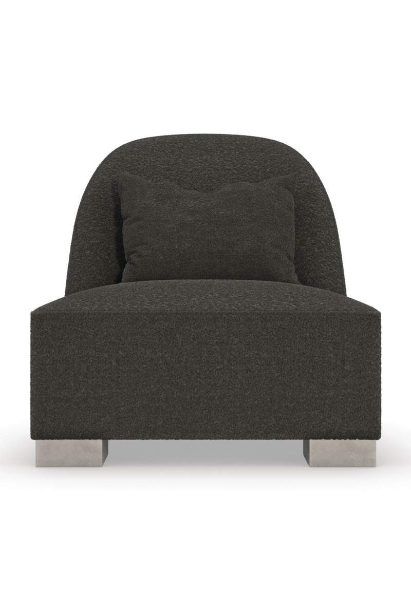 Gray Shearling Lounge Chair | Caracole Act | Oroatrade.com