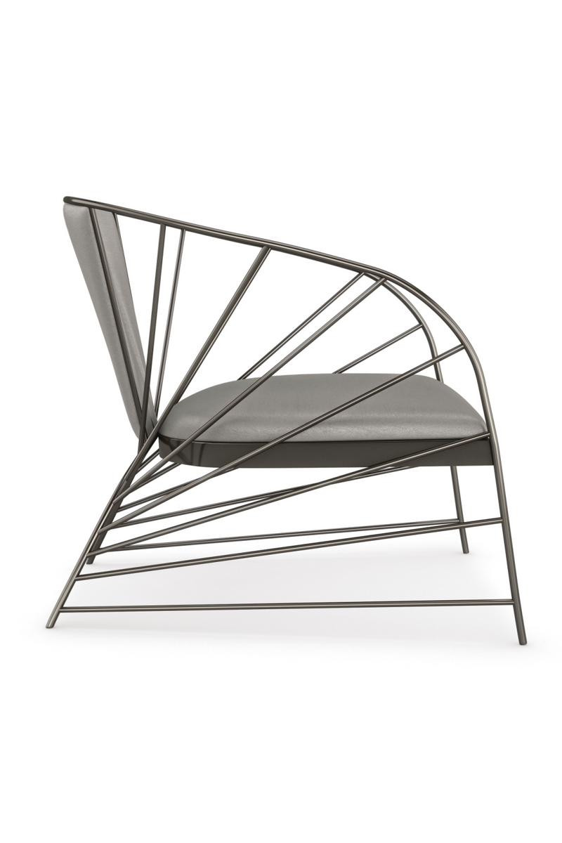 Metal Framed Lounge Chair | Caracole Live Wire | Oroatrade.com