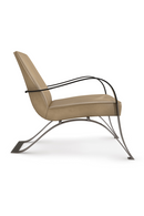Light Brown Leather Lounge Chair | Caracole Opening Act | Oroatrade.com