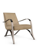 Light Brown Leather Lounge Chair | Caracole Opening Act | Oroatrade.com