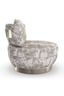 Chenille Swivel Lounge Chair | Caracole Celeste | Oroatrade.com