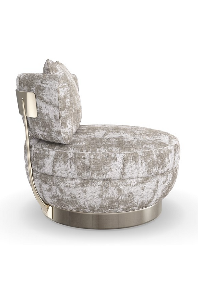 Chenille Swivel Lounge Chair | Caracole Celeste | Oroatrade.com