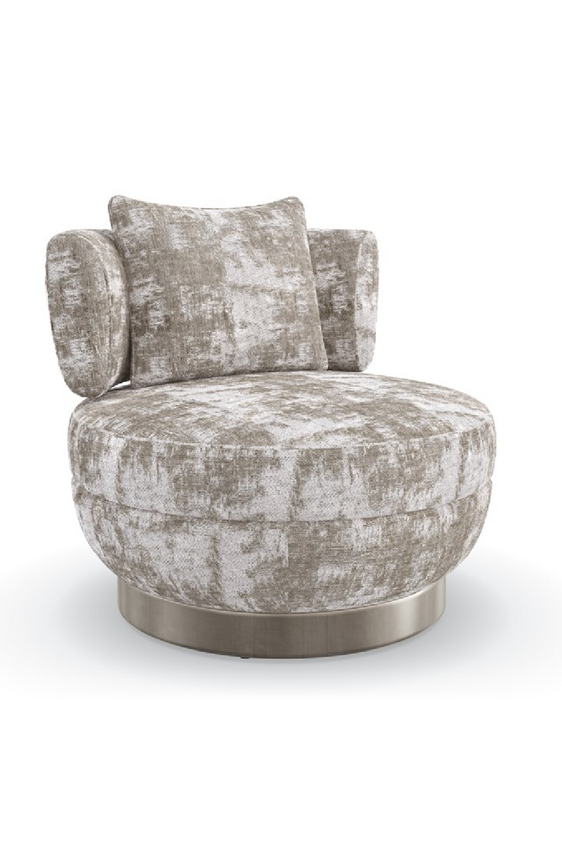 Chenille Swivel Lounge Chair | Caracole Celeste | Oroatrade.com