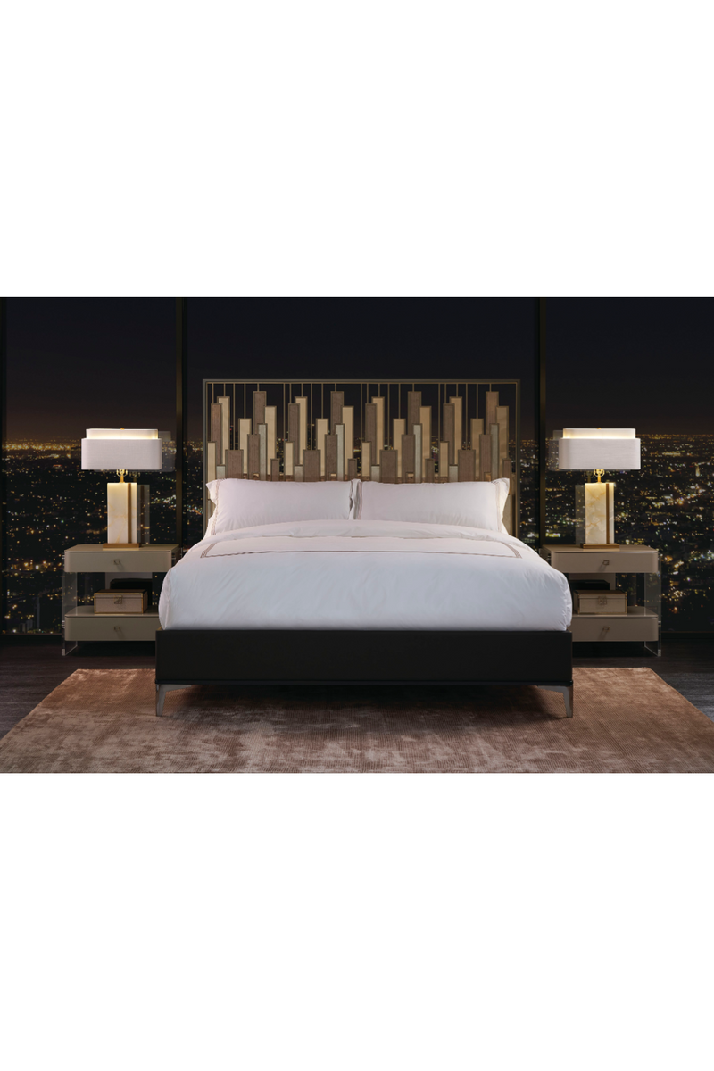 Architectural Metal King Bed | Caracole Cityscape | Oroatrade.com