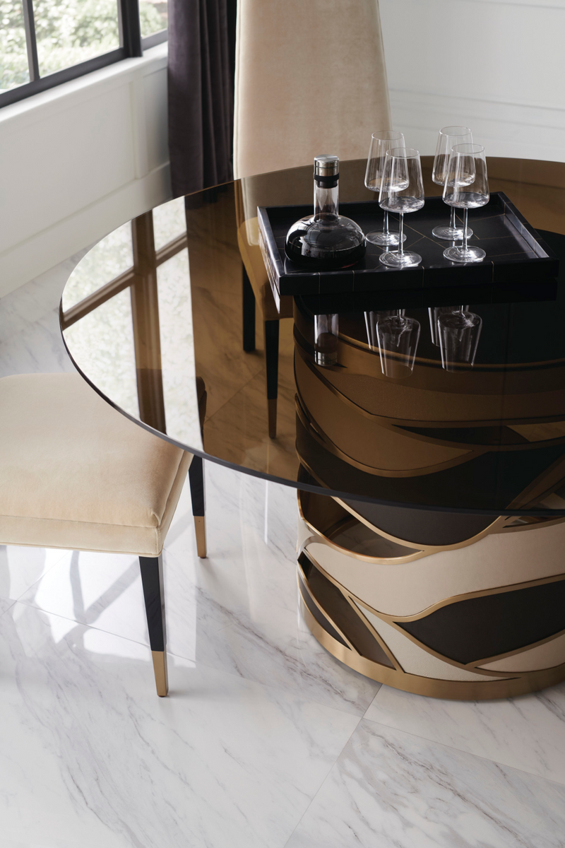 Modern Glass Dining Table | Caracole View From The Top | Oroatrade.com