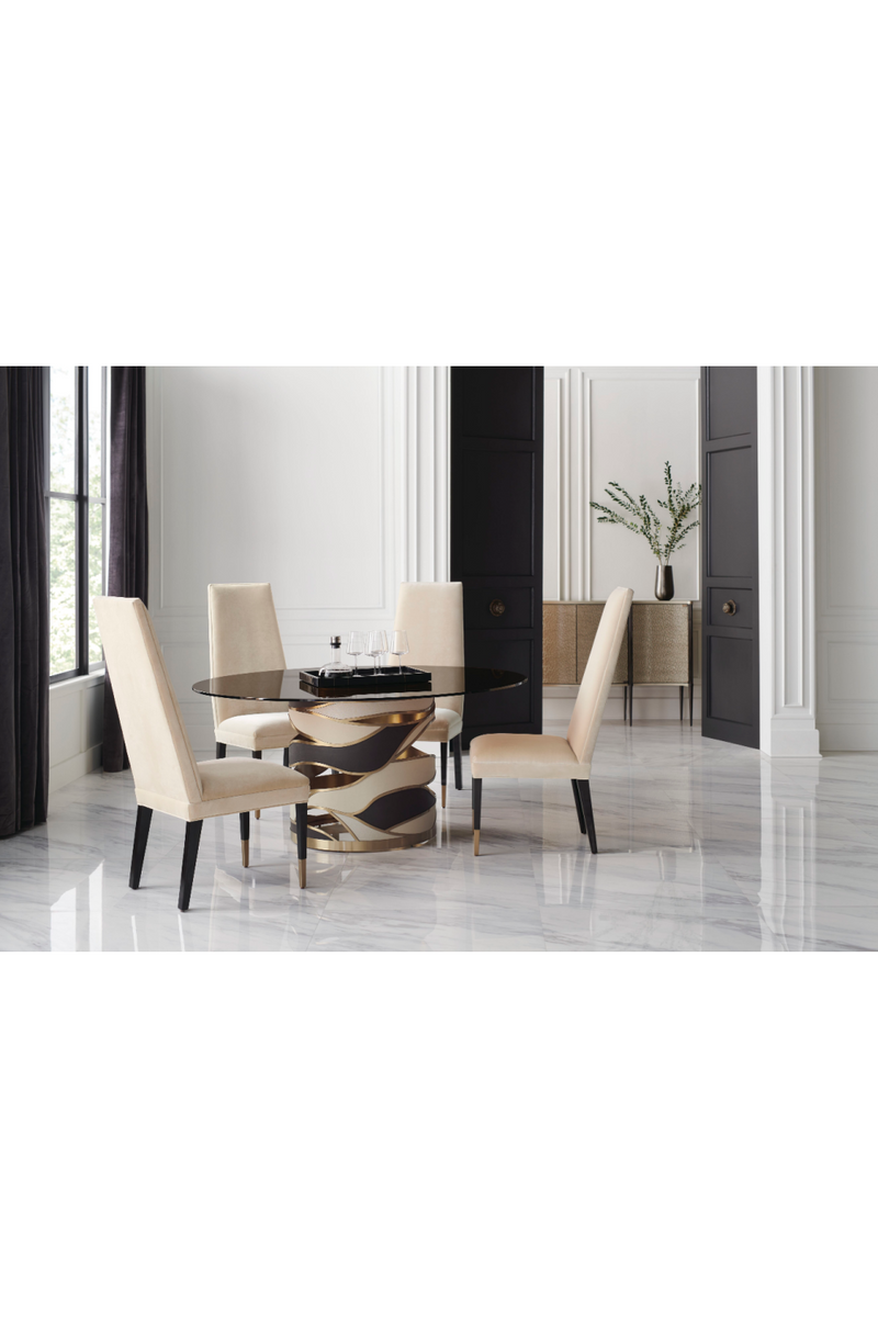 Cream Velvet Dining Chair | Caracole The Masters | Oroatrade.com