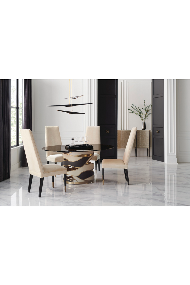 Cream Velvet Dining Chair | Caracole The Masters | Oroatrade.com