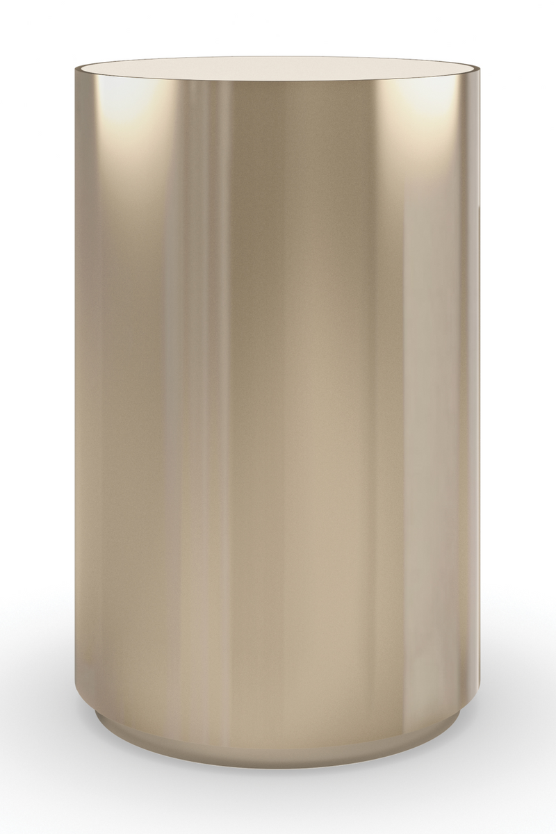 Cylindrical Metallic Side Table | Caracole Round About | Oroatrade.com