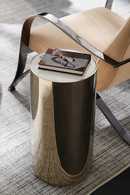 Cylindrical Metallic Side Table | Caracole Round About | Oroatrade.com