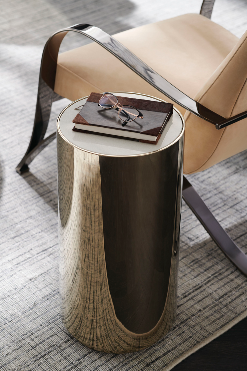 Cylindrical Accent Table | Caracole Round About | oroatrade.com