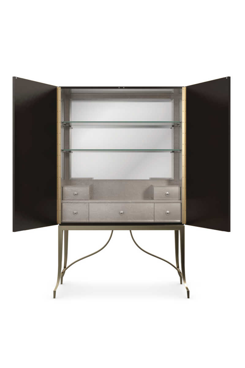 Metallic Modern Bar Cabinet | Caracole Uptown | Oroatrade.com