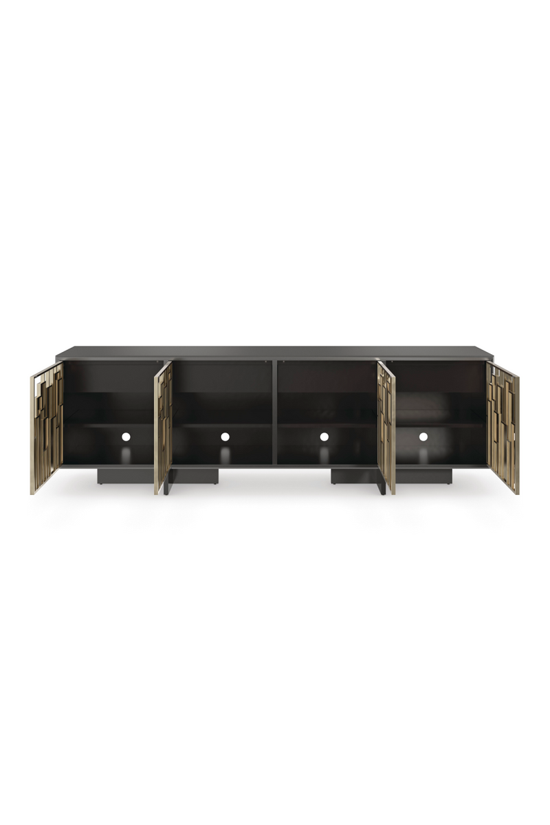 Geometric Patterned Media Cabinet | Caracole Midtown | Oroatrade.com