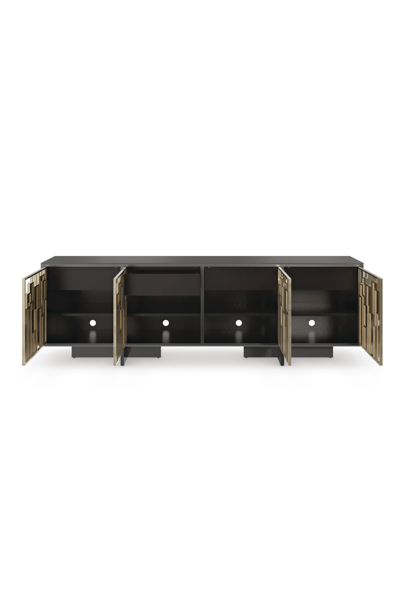 Geometric Patterned Media Cabinet | Caracole Midtown | Oroatrade.com