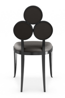 Metallic Vinyl Dining Chairs (2) | Caracole Orion | Oroatrade.com