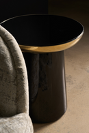 Black Mirrored Top Side Table | Caracole Umbra | Oroatrade.com