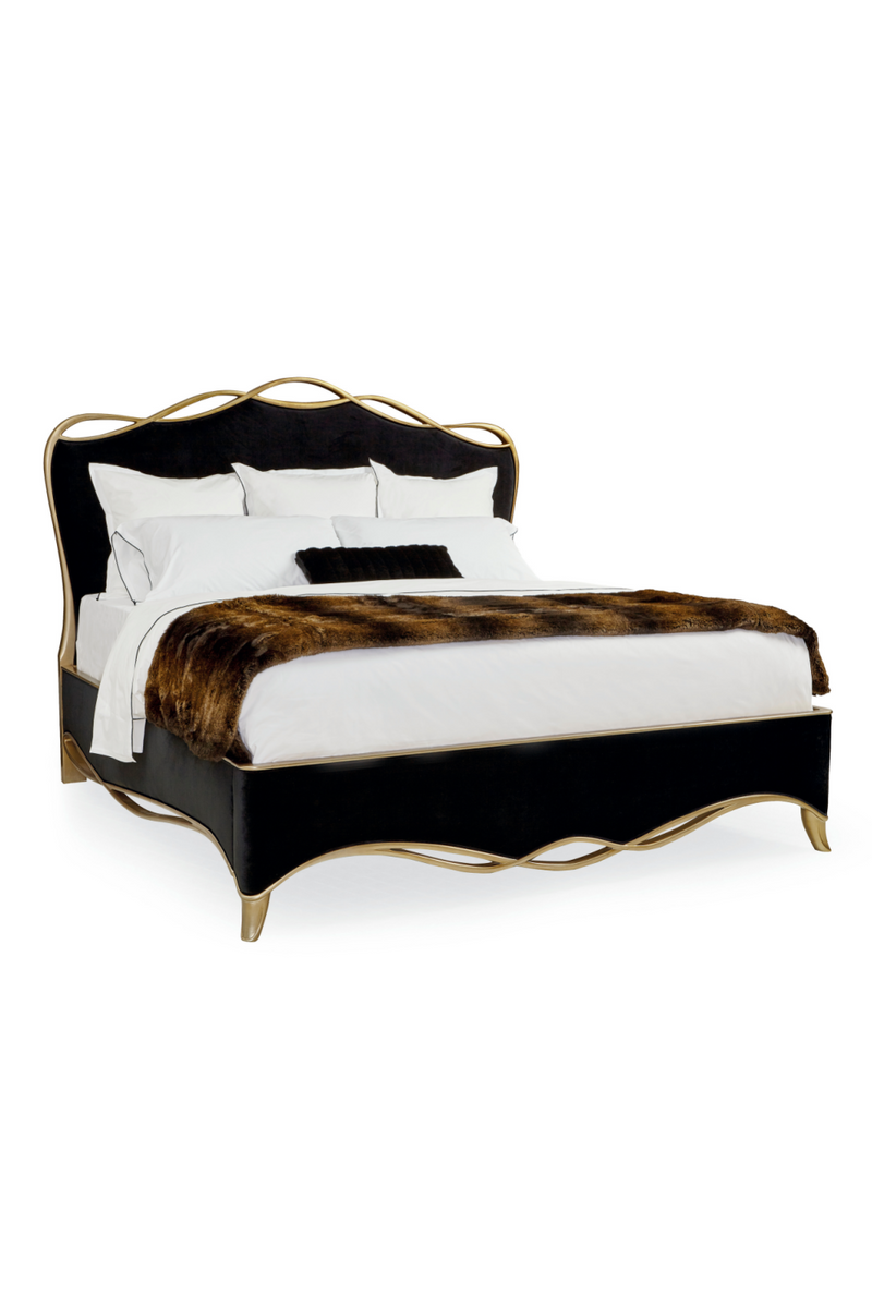 Black Velvet Modern Bed | Caracole The Ribbon King Oroatrade.com