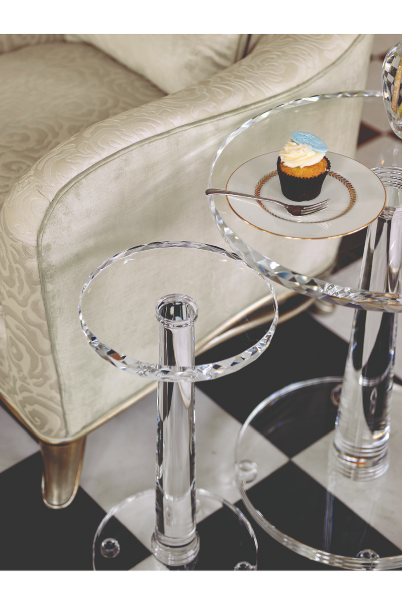 Glass Pedestal Side Table | Caracole The Drink | Oroatrade.com