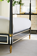 Black Leather Canopy Bed | Caracole The Couturier | Oroatrade.com