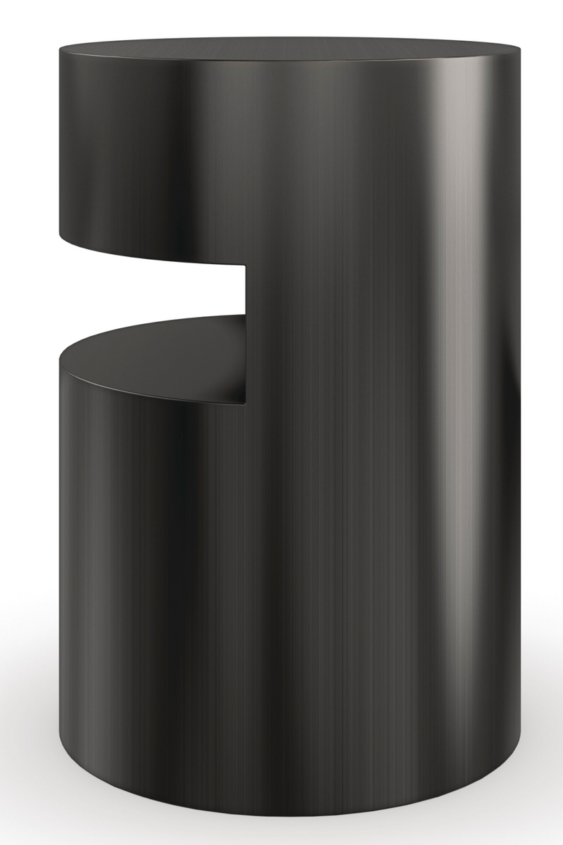Black Cylindrical End Table | Caracole Constellation | Oroatrade.com