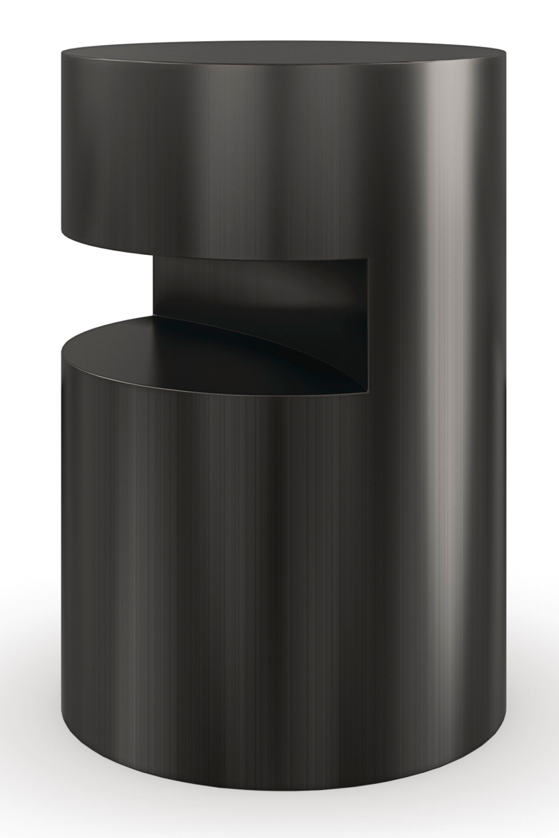 Black Cylindrical End Table | Caracole Constellation | Oroatrade.com