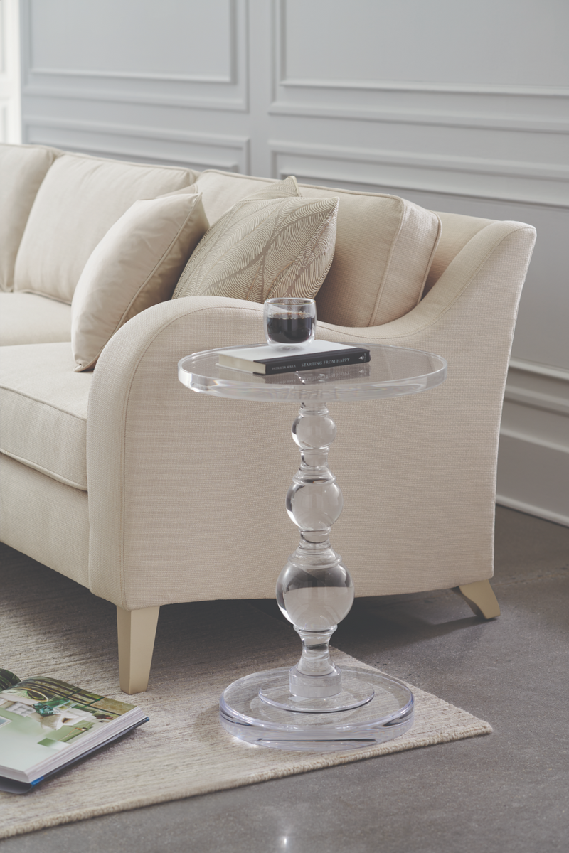 Acrylic Sculpted Side Table | Caracole All Clear | OROATRADE.COM