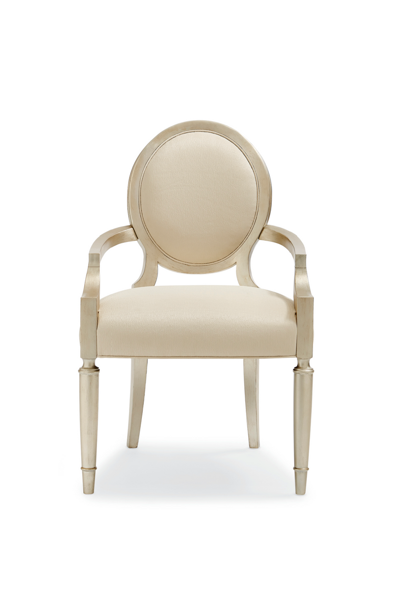 Carved Frame Beige Dining Chair (2) | Caracole May I Join You? | Oroatrade.com