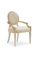Carved Frame Beige Dining Chair (2) | Caracole May I Join You? | Oroatrade.com