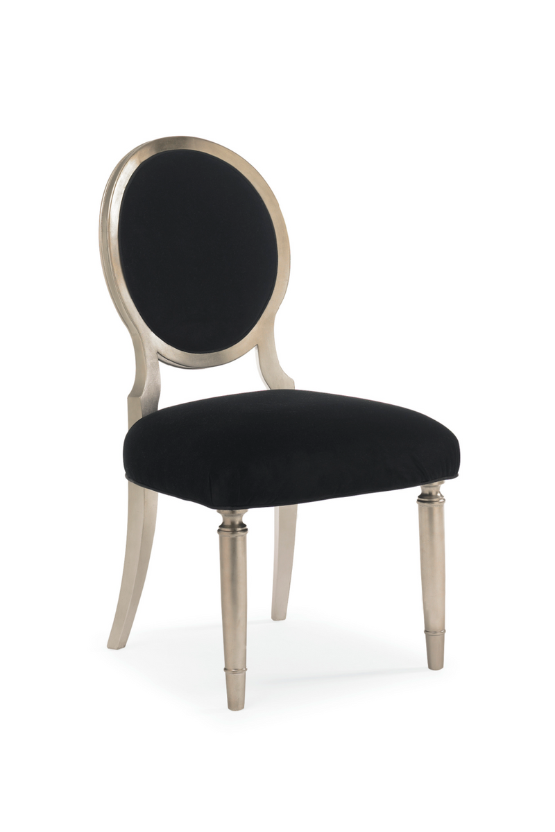 Black Velvet Dining Chairs (2) | Caracole Chit-Chat | Oroatrade.com