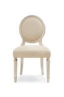 Carved Frame Beige Dining Chair (2) | Caracole May I Join You? | Oroatrade.com