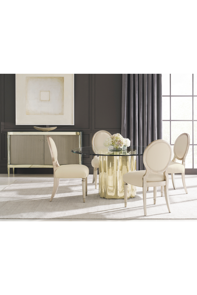 Cream Oval-Back Dining Chairs (2) | Caracole May I Join You? | Oroatrade.com