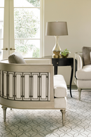 Wraparound Tungsten Sofa | Caracole Quit Your Metal-ing | Oroatrade.com