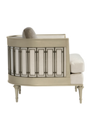 Tungsten Curved Accent Chair | Caracole Quit Your Metal-ing | Oroatrade.com