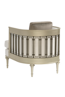 Tungsten Curved Accent Chair | Caracole Quit Your Metal-ing | Oroatrade.com