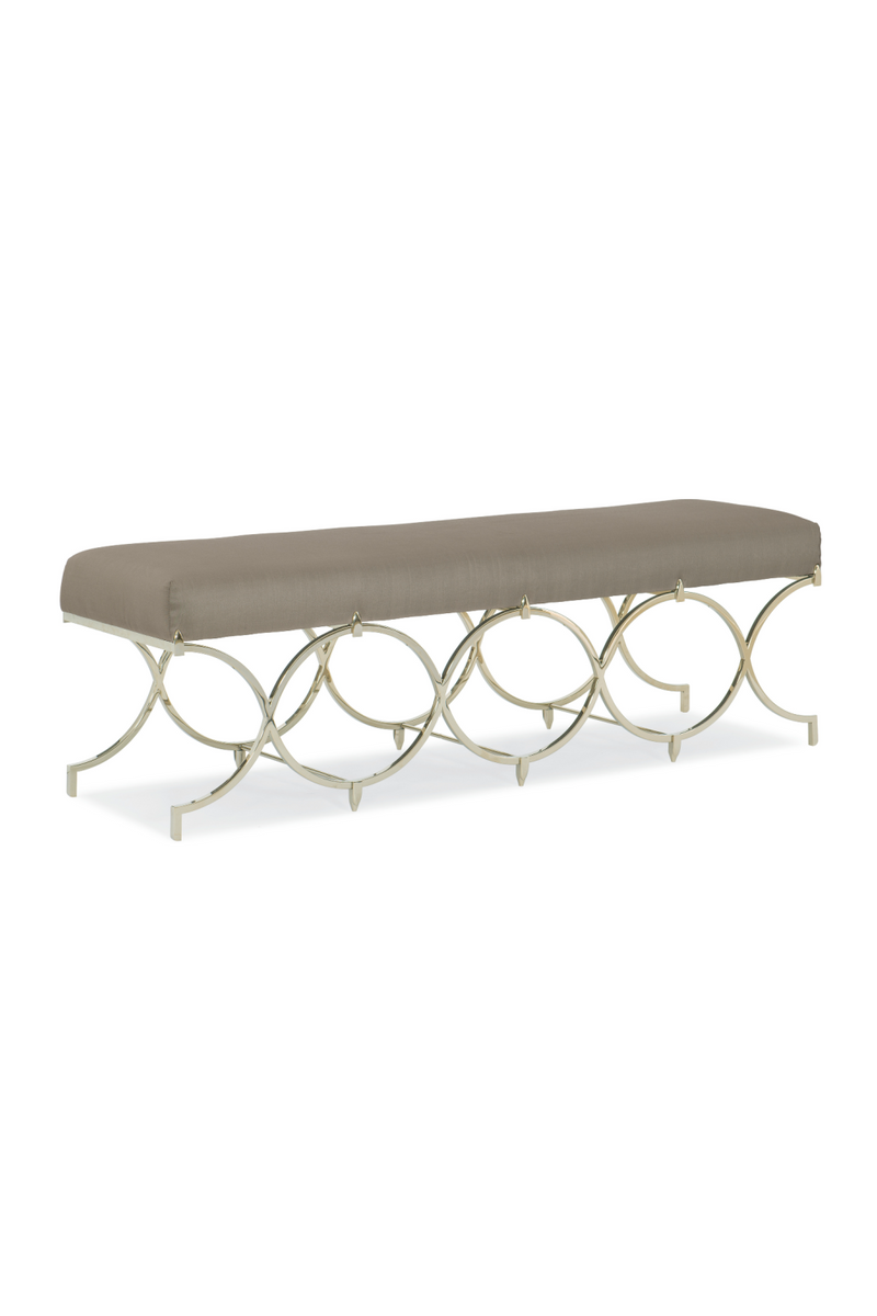 Taupe Modern Bench | Caracole Infinite Possibilities | Oroatrade.com