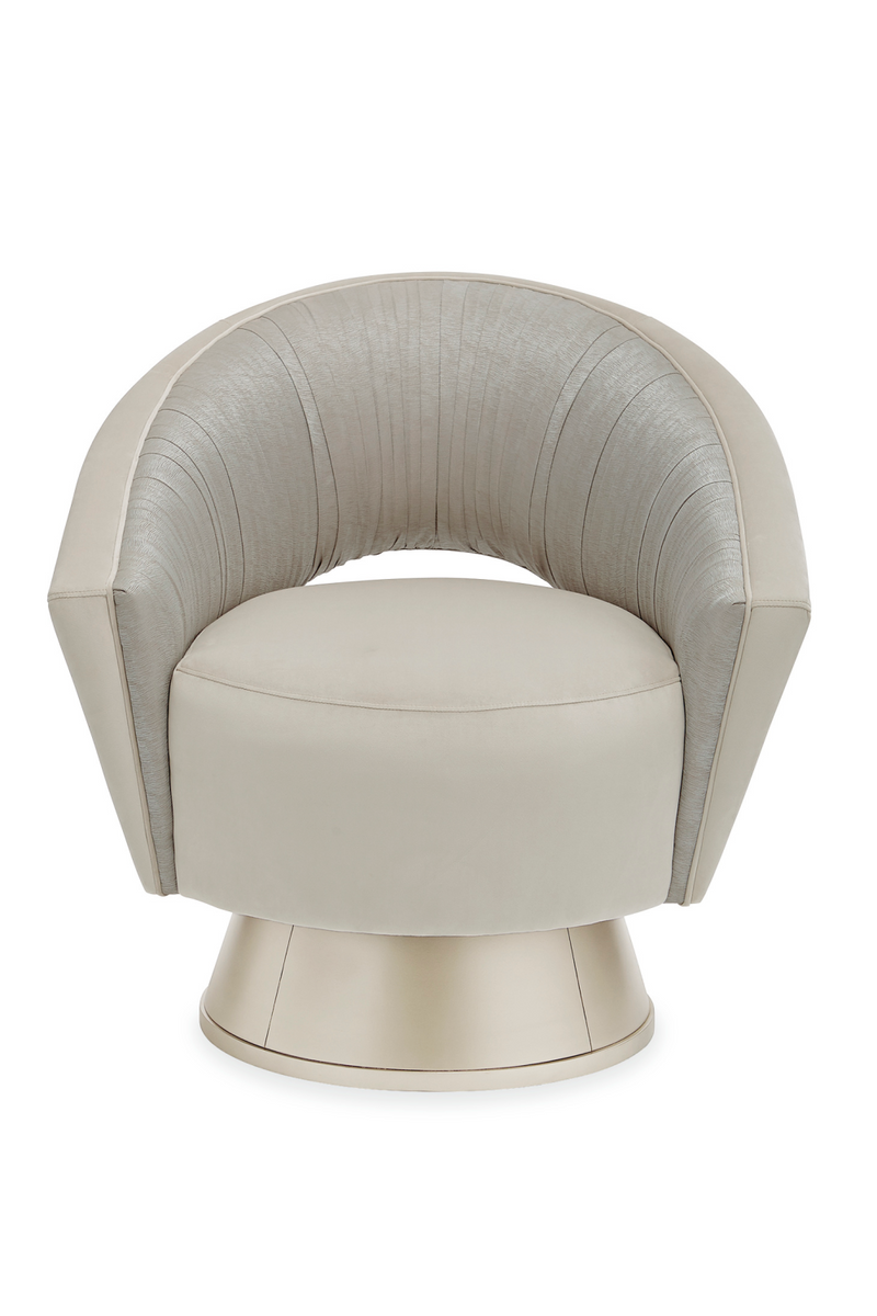 Velvet Modern Swivel Chair | Caracole A Com-Pleat Turn Around | Oroatrade.com