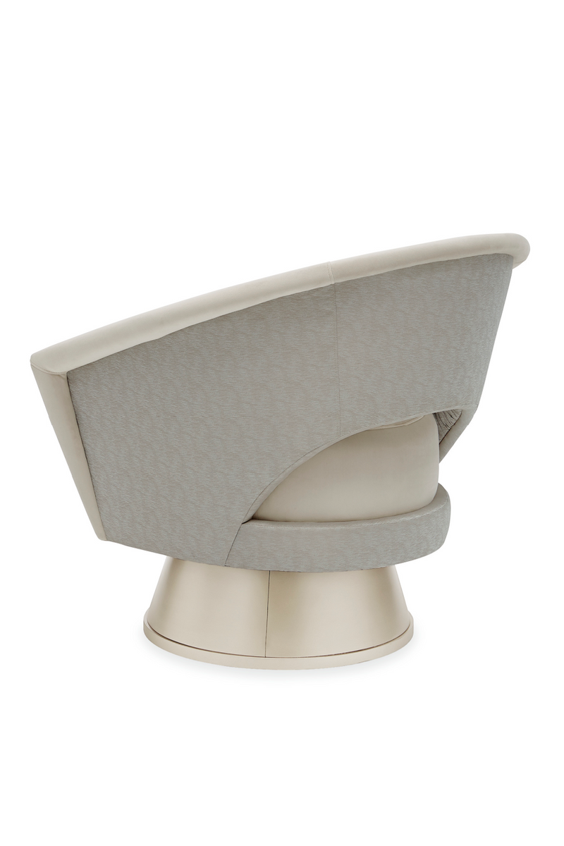 Velvet Modern Swivel Chair | Caracole A Com-Pleat Turn Around | Oroatrade.com