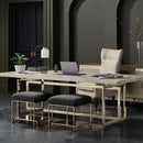 Square Shearling Ottoman | Caracole Thoroughly Modern | Oroa Trade