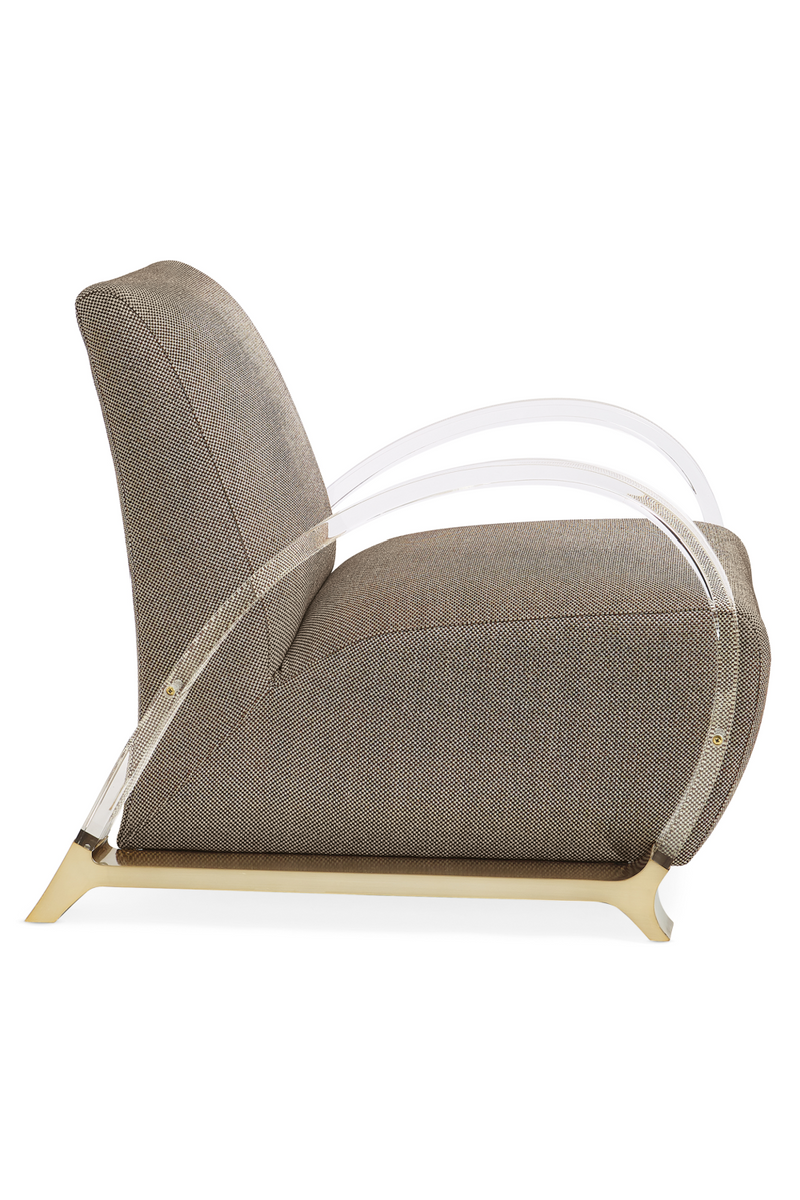 Acrylic Armed Lounge Chair | Caracole Arch Support | Oroatrade.com