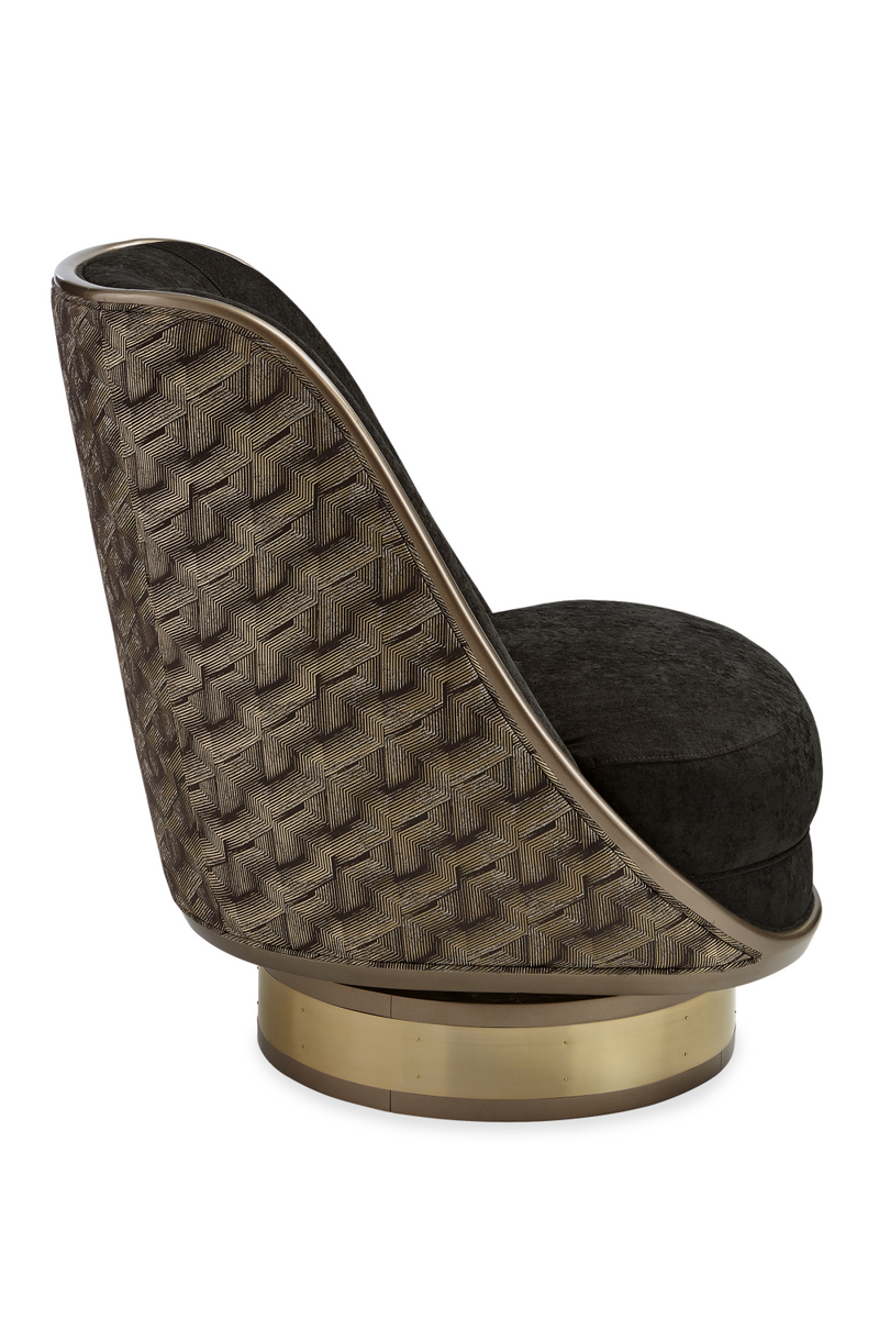 Brown Chenille Swivel Chair | Caracole Go For A Spin