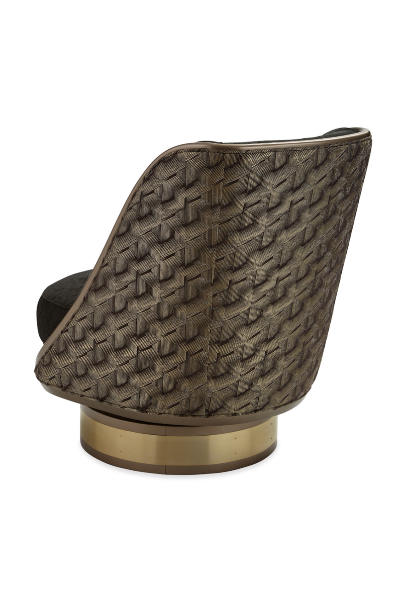 Brown Chenille Swivel Chair | Caracole Go For A Spin